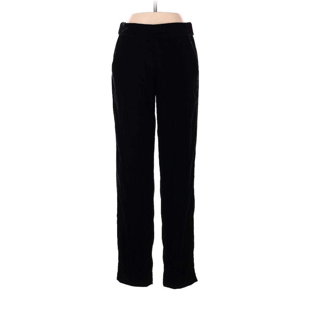 EUC J. Crew women's black Velvet casual straight leg pants 4T